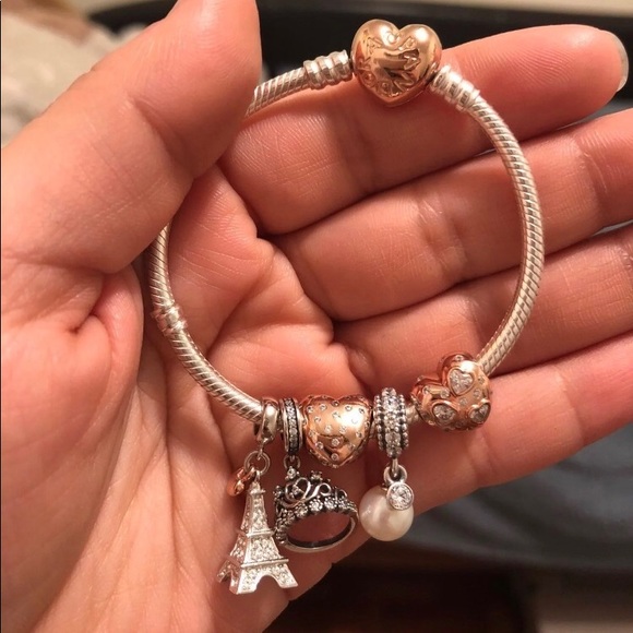 pandora moments bracelet with rose gold clasp pandora moments bracelet with rose gold clasp